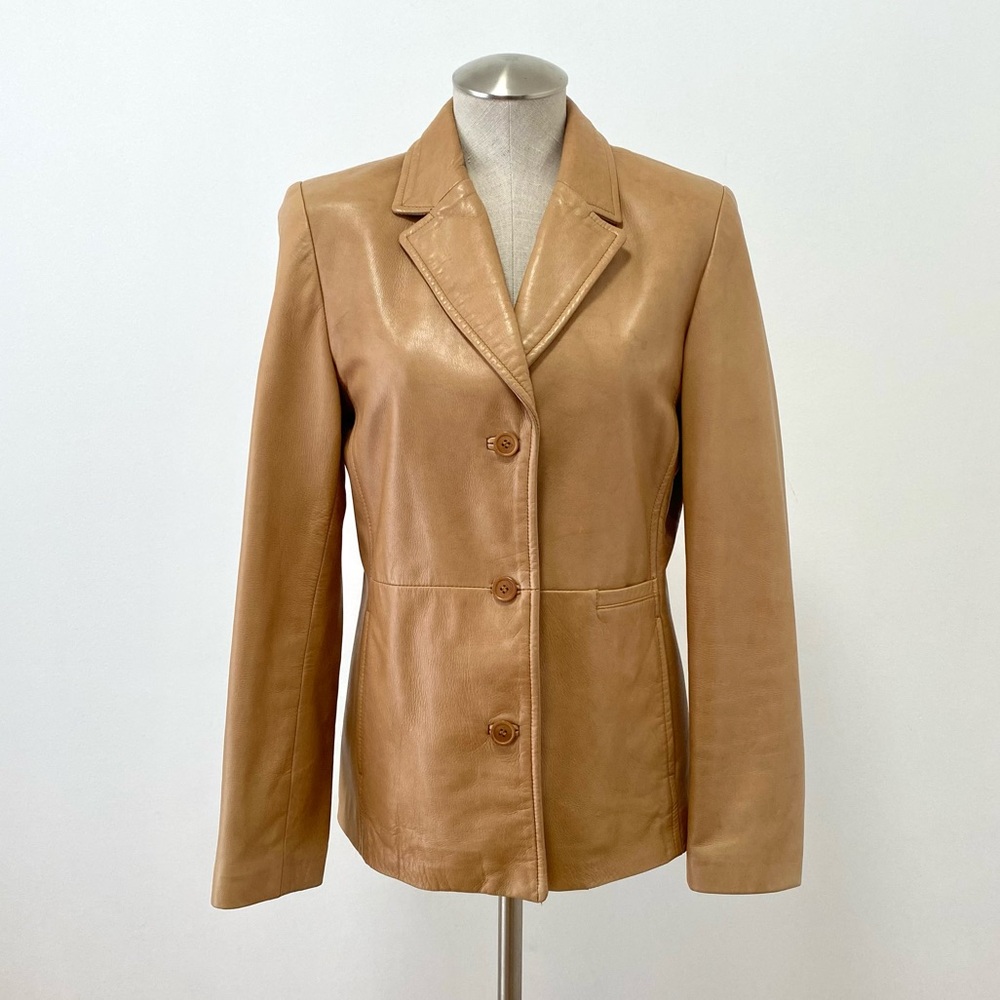 Vintage 90s Y2K Danier Leather Jacket in Camel Brown